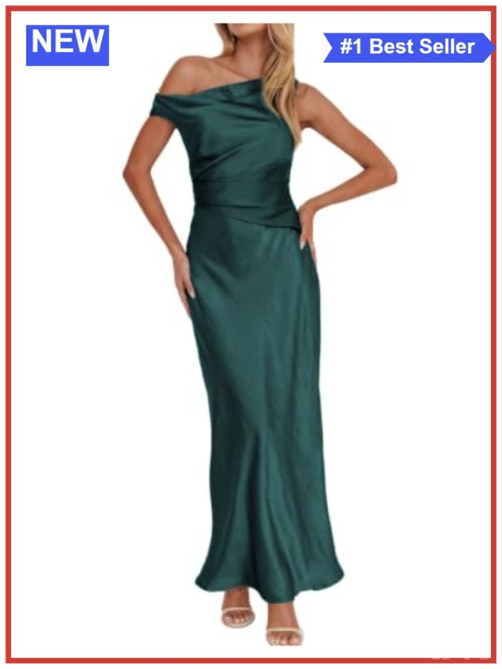Satin Off Shoulder Maxi Dress Wedding Guest Formal Special Occasion